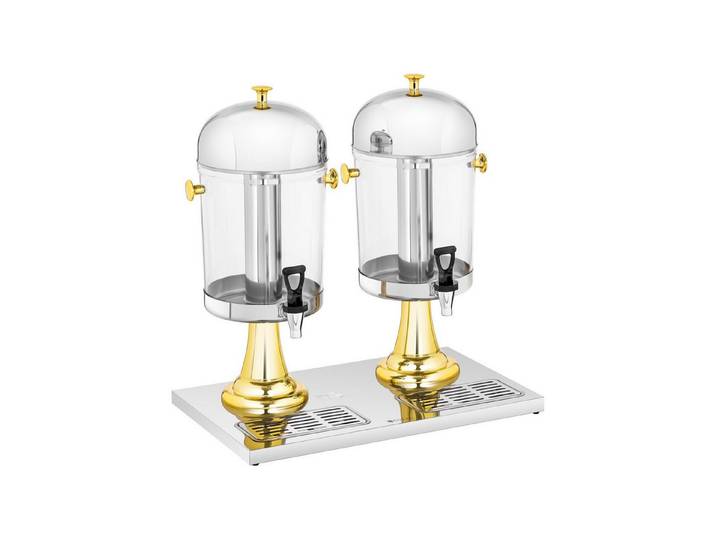 Royal Catering Getränkespender 2x 8L Saftspender Saftdispenser Gastro Kühlsystem Zapfhahn Tropfschale, verschiedene Größen