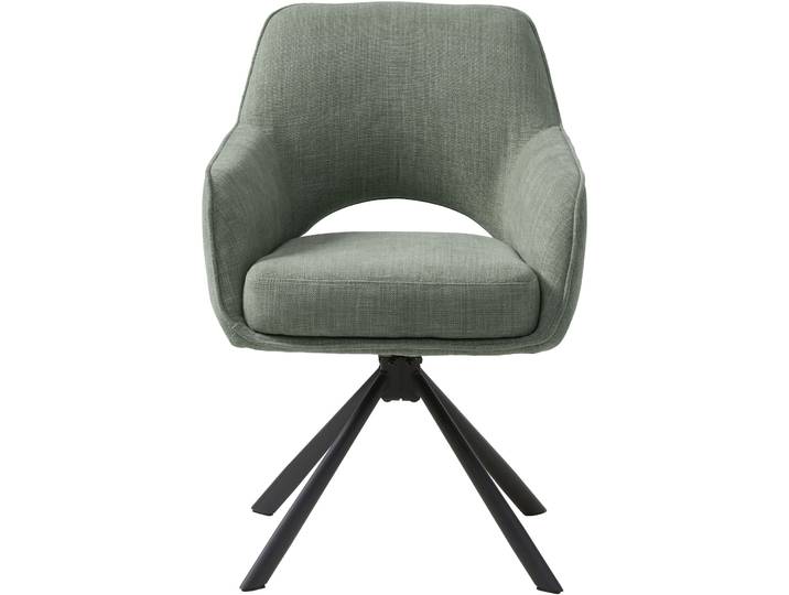 Armlehnstuhl 2er-Set Cornell Waldgrün Polyester/Metall
