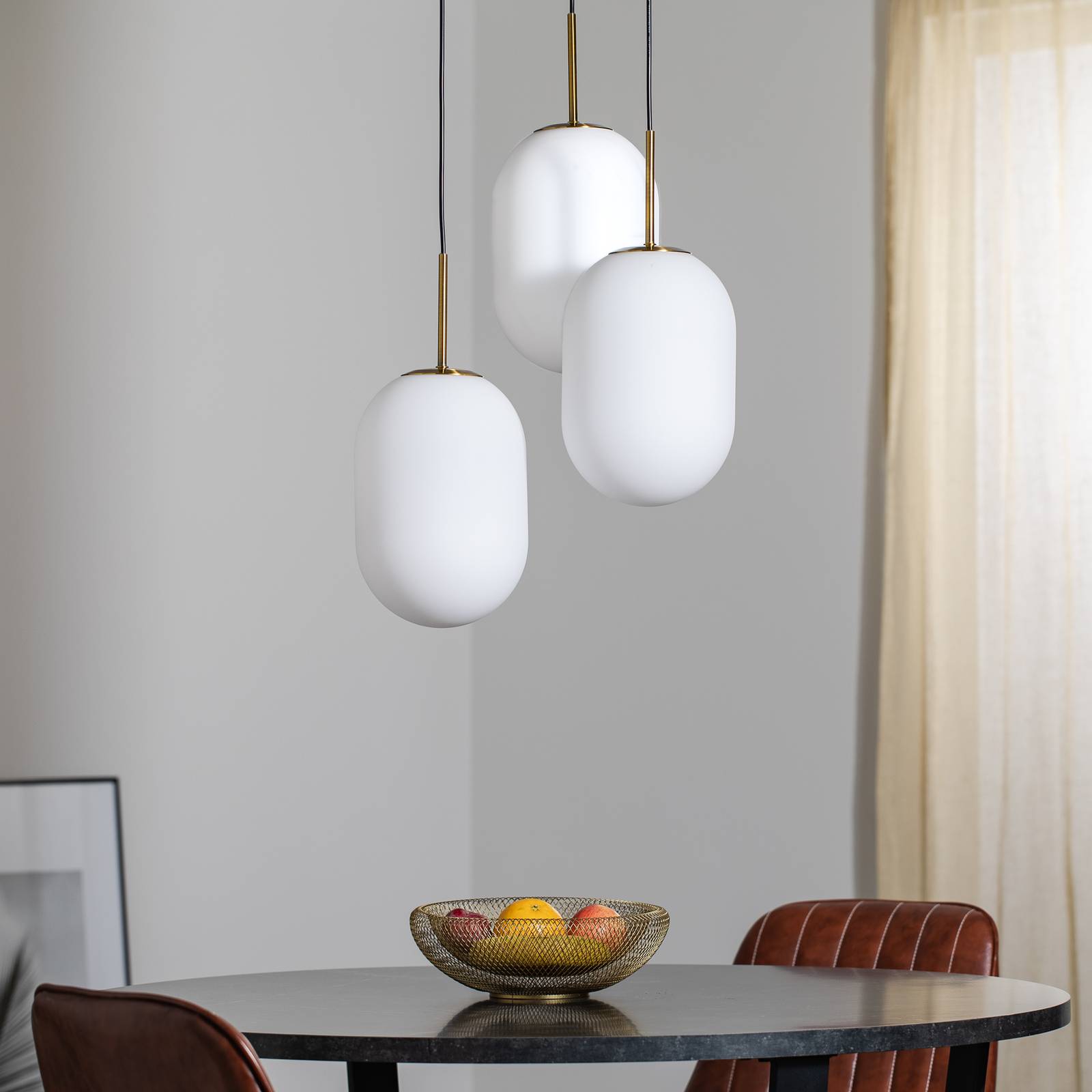 Glas Hängelampe Alias Eko-Light, dimmbar, weiß / opal, für Wohn- / Esszimmer, Glas, Modern, Pendelleuchte
