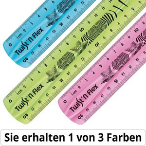 Maped Lineal Twistn Flex, 20 cm, Kunststoff, flexibel, farbig transparent