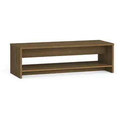 Umkleidebank mit schuhablage, verstärkt, 1500 mm breit, Nussbaum