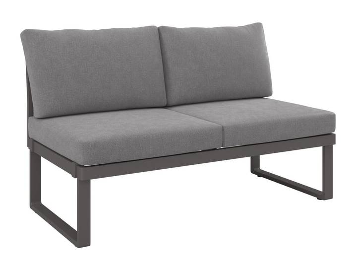 Dieter Knoll 2-Sitzer Sofa ADELE, Hellgrau, Stoff