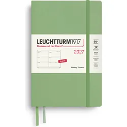 Leuchtturm 1917 Wochenplaner Hardcover 2027 EN B6+, hellgrün
