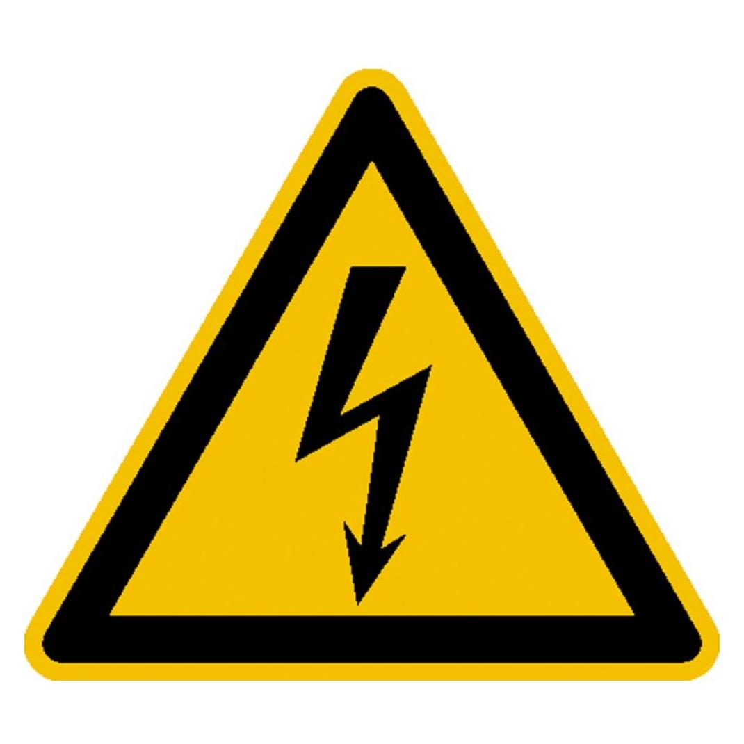 Wolk Warnschild Elektrische Spannung Folie selbstklebend 400 mm ISO 7010 1 (21.0194)