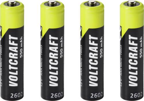 VOLTCRAFT Micro (AAA)-Akku NiMH 550 mAh 1.2V Ready to use 4St.