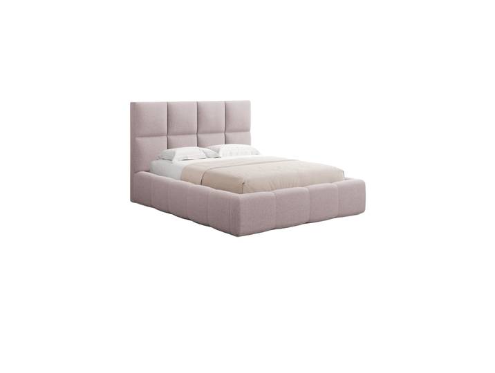 Design Polsterbett „Livigno“ mit Ablagefach, Strukturstoff Rosa chosen by Bloomingloft