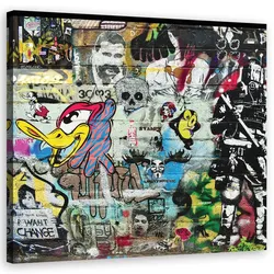 WANDBILD, Abstrakt-Farben 50x50cm