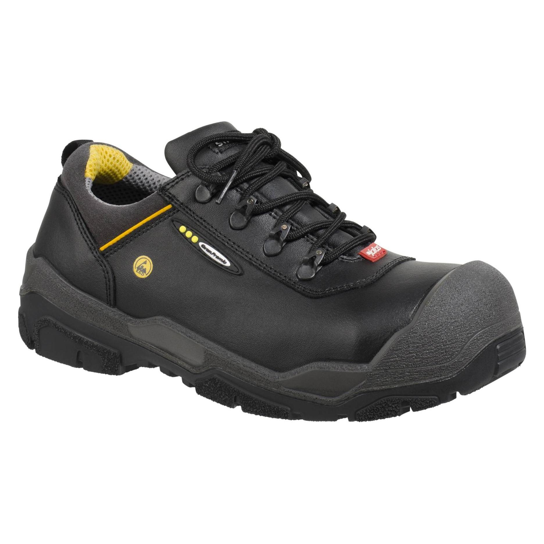 Jalas Halbschuh 1538 Terra schwarz grau gelb S3 Gr. 38 (S3, 38) (1538-38)
