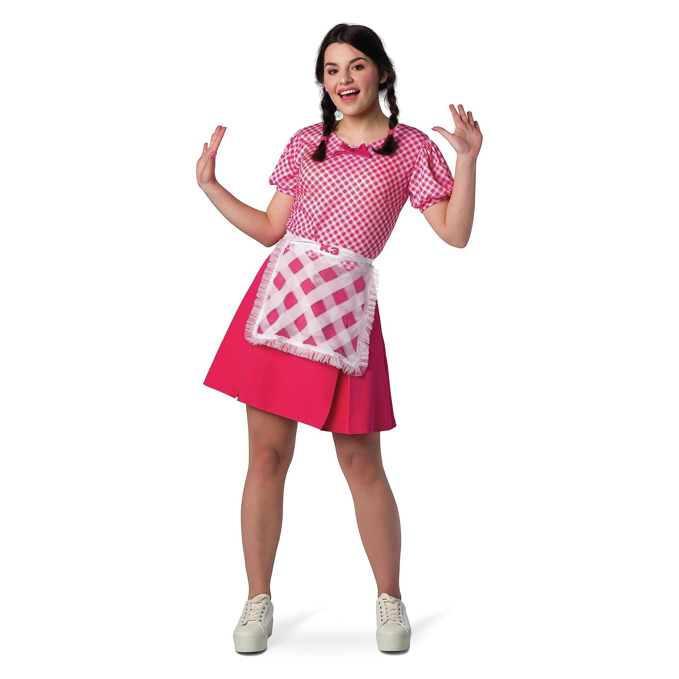 Studio 100 K3 Dress Up Kleid für Erwachsene - 3 kleine Schweinchen, Grösse 38 (38) (1022526)