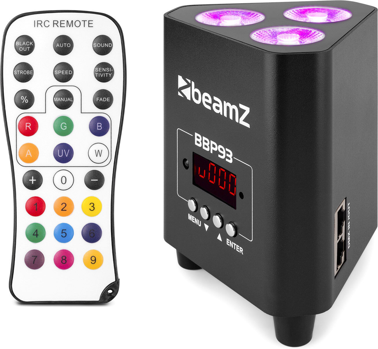 Beamz Bbp93 Batterie Uplight Trusslight Par 3x 10w
