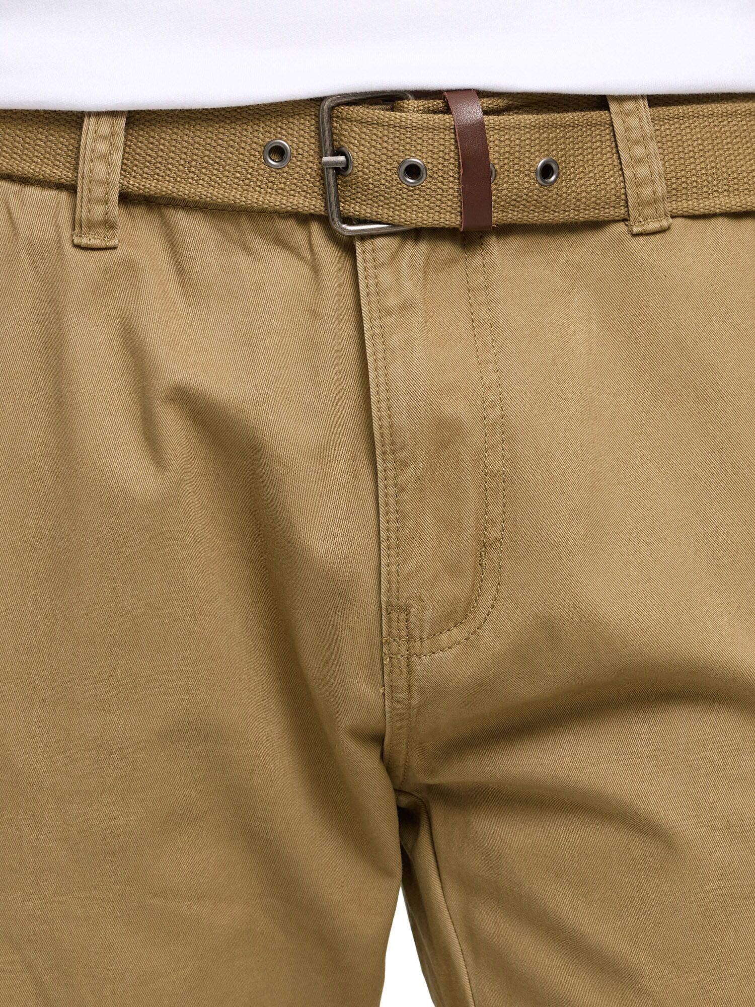 Cargoshorts INDICODE "INMonroe", Herren, Gr. S, N-Gr, beige (amber), Web, Obermaterial: 100% Baumwolle, unifarben, regular fit knielang, Hosen Cargoshorts amber S, N-Gr