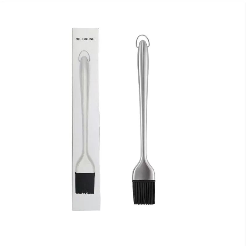 INF Silikonölpinsel mit Edelstahlgriff – Hitzebeständiger Backpinsel für Kochen, Backen und Grillen