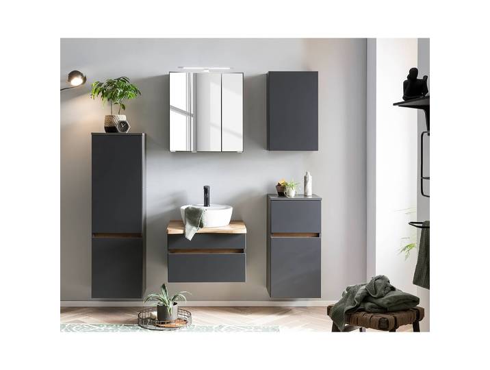 Spiegelschrank 60cm Grau/Graphit