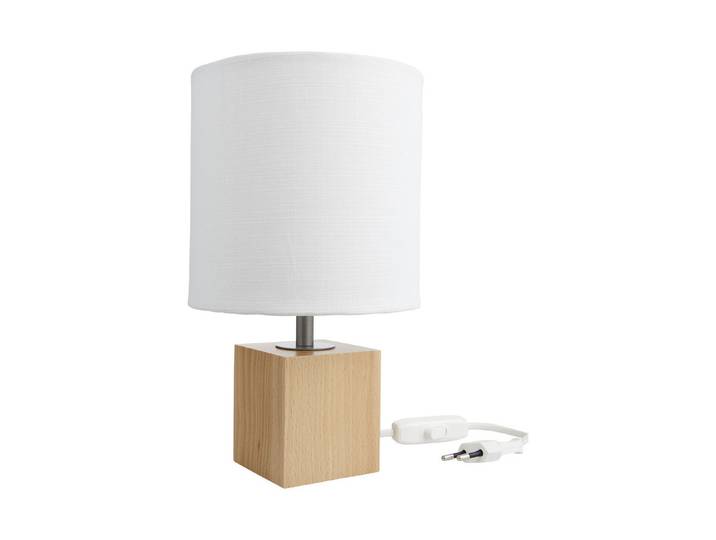 Rowa Tischlampe Roni Buchenholz Weiss 40 W