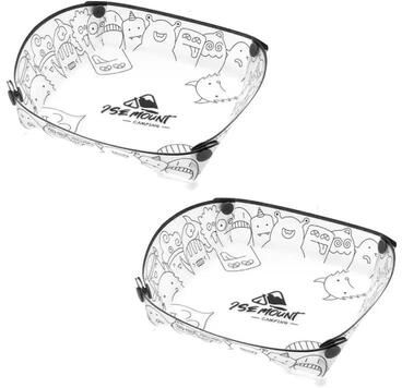 Uplift Picks Collapsible Camping Bowl Set Foldable Outdoor Tableware For Travel And Picnic 2 Pcs Dinner Plate