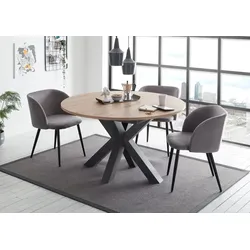 Mäusbacher Esstisch mit Auszug Big System Ø 110/ 150 cm Holzoptik Asteiche 110