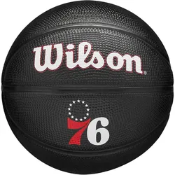 Wilson NBA Philadelphia 76ers Team Tribute Mini Basketball black 3