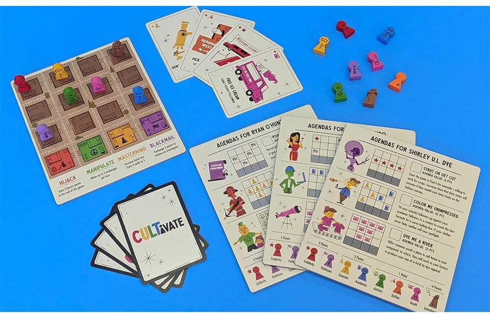 CULTivate Strategic Board Game for Players Who Enjoy Persuasion, Planning and Interaction by Pops & Bejou Games