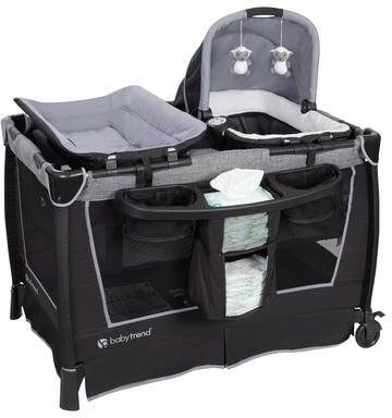 Baby Trend Simply Smart Nursery Center Playard, Whisper Grey