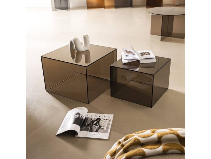 Couchtisch Crosley 2er-Set 50 x 35 x 50cm Braun/Braun