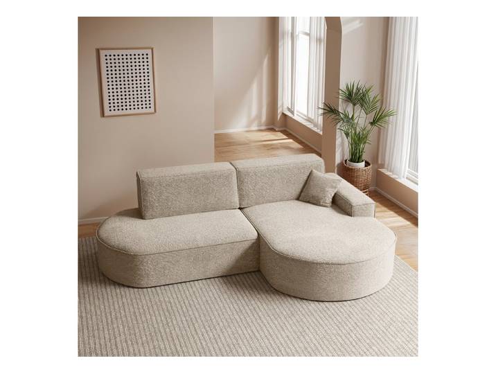 yourhouse24 Ecksofa PARMA PRO mit Schlaffunktion – Organisches Design