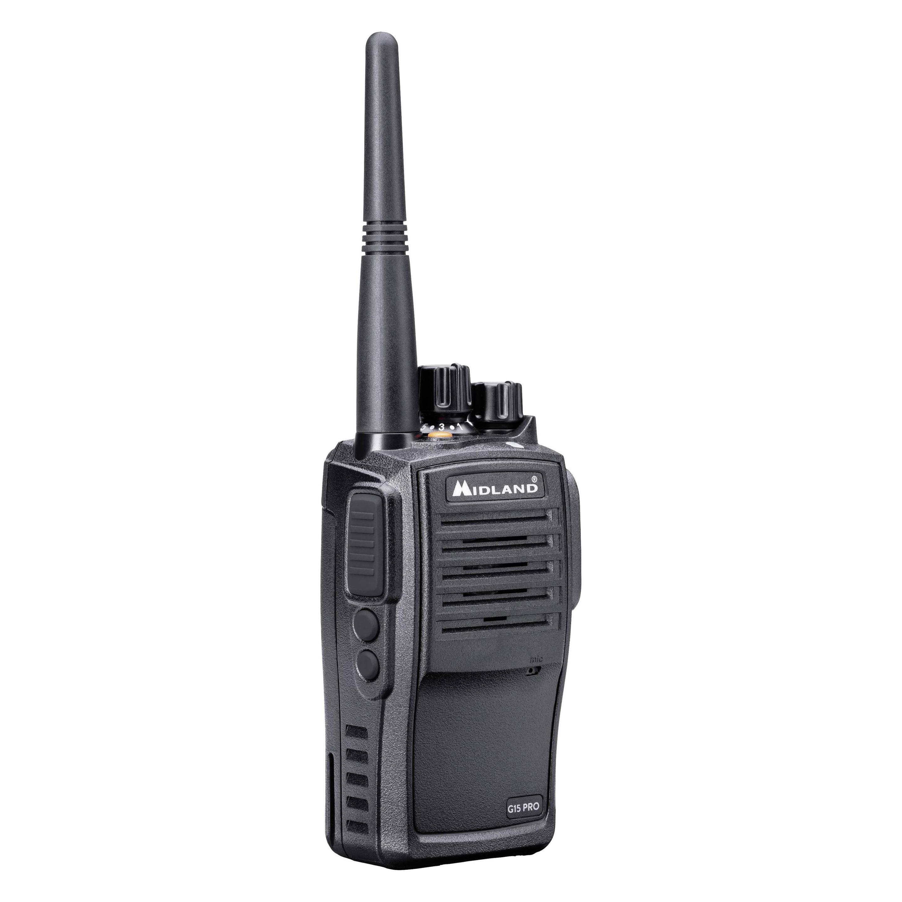 Midland G15 Pro PMR 4er Security-Koffer C1127.S4 PMR-portofoon Set van 4 stuks (8 km) (C1127.S4)