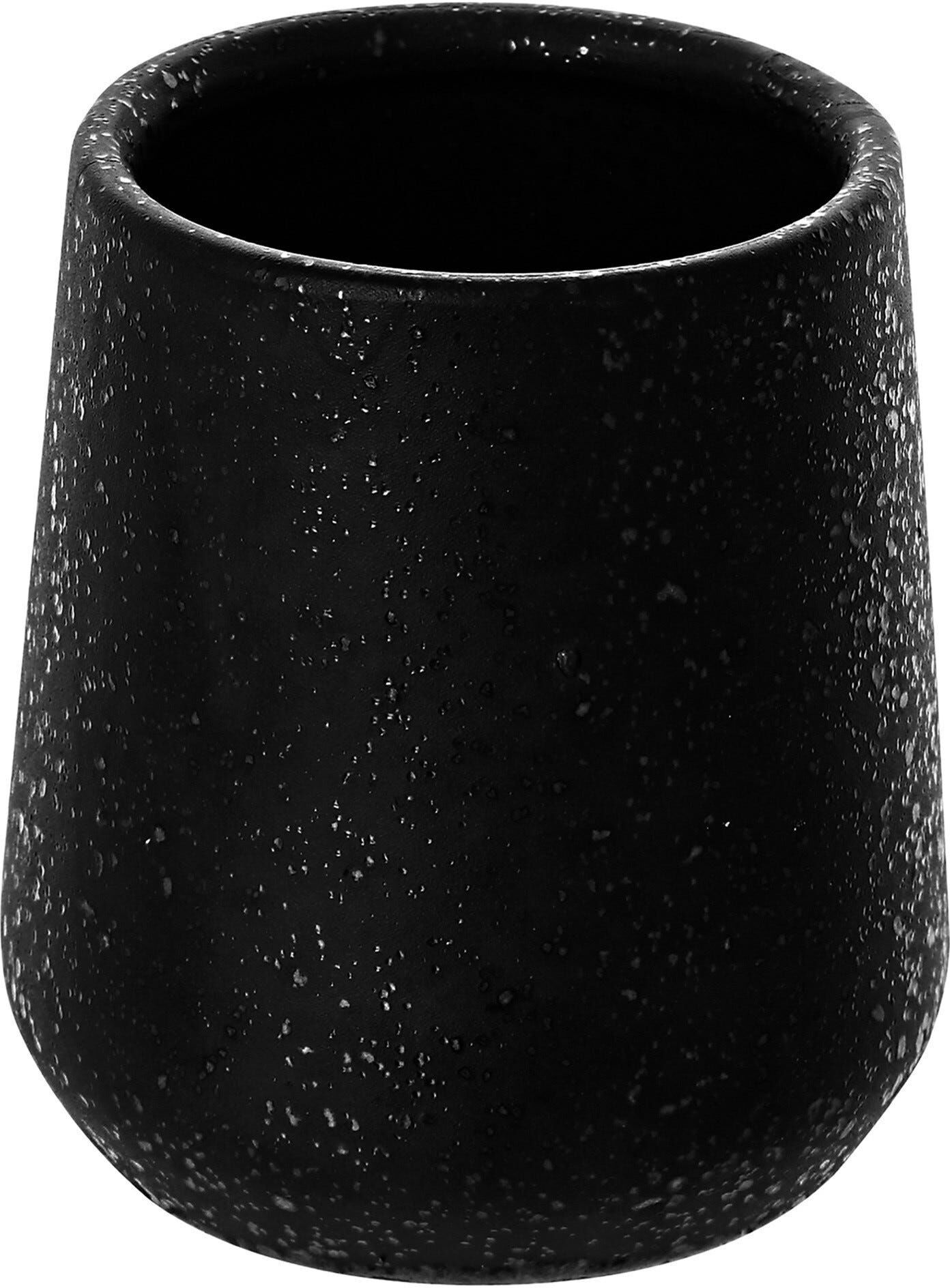 Tecnomat PORTA SPAZZOLINO SERIE IBIZA IN CERAMICA COLORE NERO