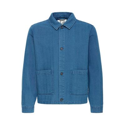 Hemdjacke CASUAL FRIDAY "Hemdjacke CFAsplund Herringbone", Herren, Gr. XXL, blau (surf the web), Obermaterial: 100% Baumwolle CO., Jacken