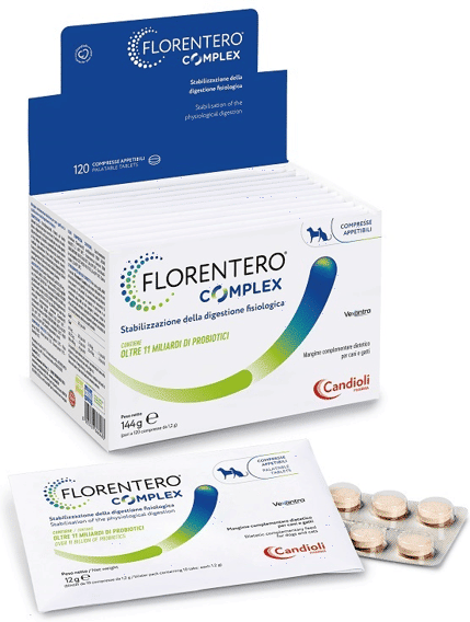 Candioli Florentero Complex Integratore Per la Corretta Digestione Cani e Gatti 120 Compresse