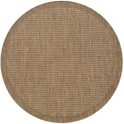 Carpetsale24 In- & Outdoor Teppich Wetterfest 160 cm Rund Einfarbig Braun - Wasserfest,Flachgewebe, für Balkon, Garten, Terrasse, Küchenteppich