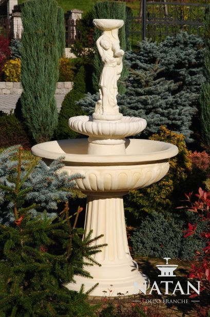 Springbrunnen Froschbrunnen Brunnen Steinbrunnen Gartenbrunnen Fontaine 164cm