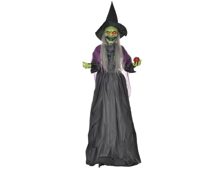 180CM Halloween Dekoration Halloween-Hexe mit LED-Lichter, Soundfunktion