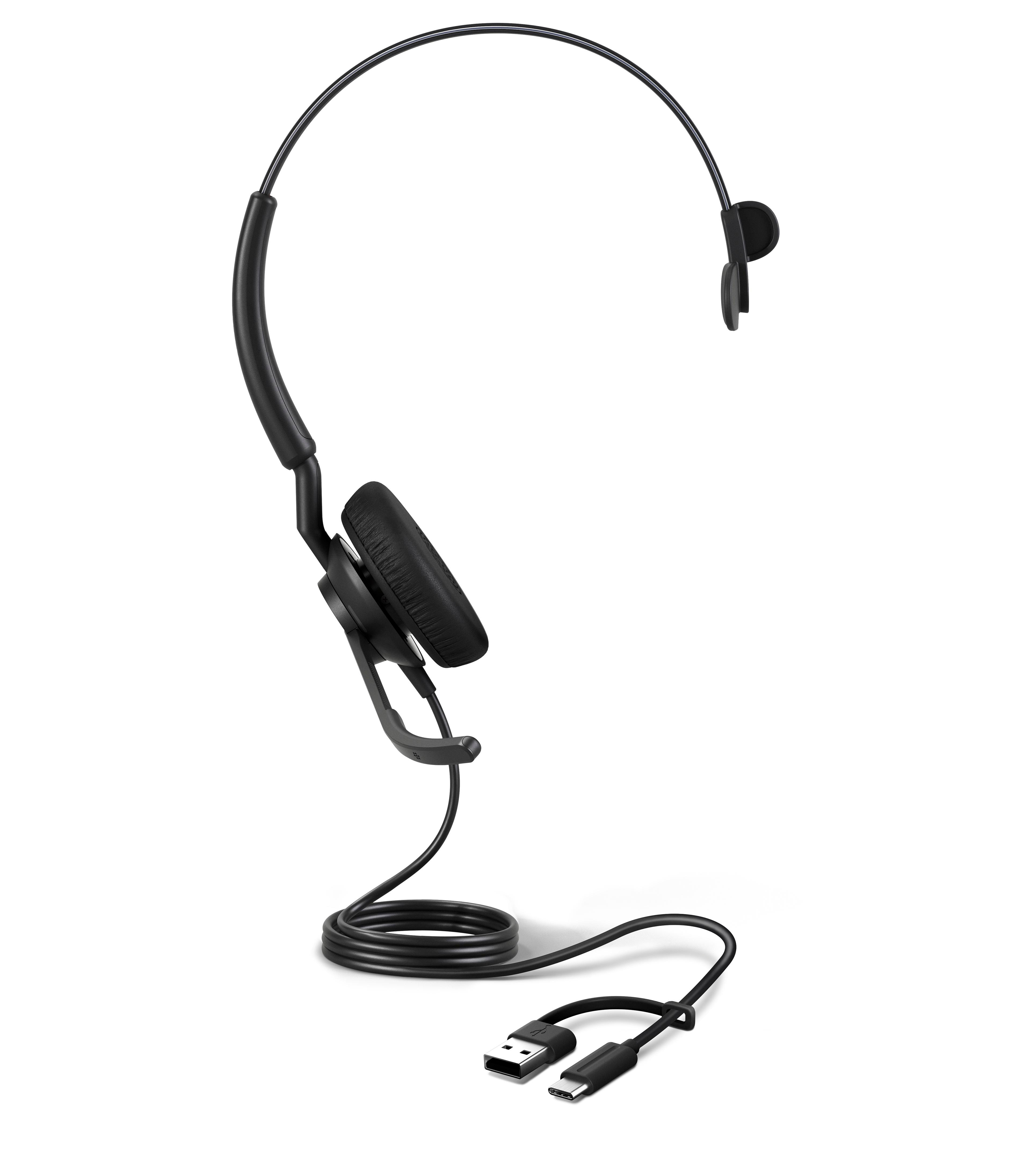 Jabra Engage 50 II Mono Headset USB-C/A + Link-Adapter (Steuereinheit), MS-Teams