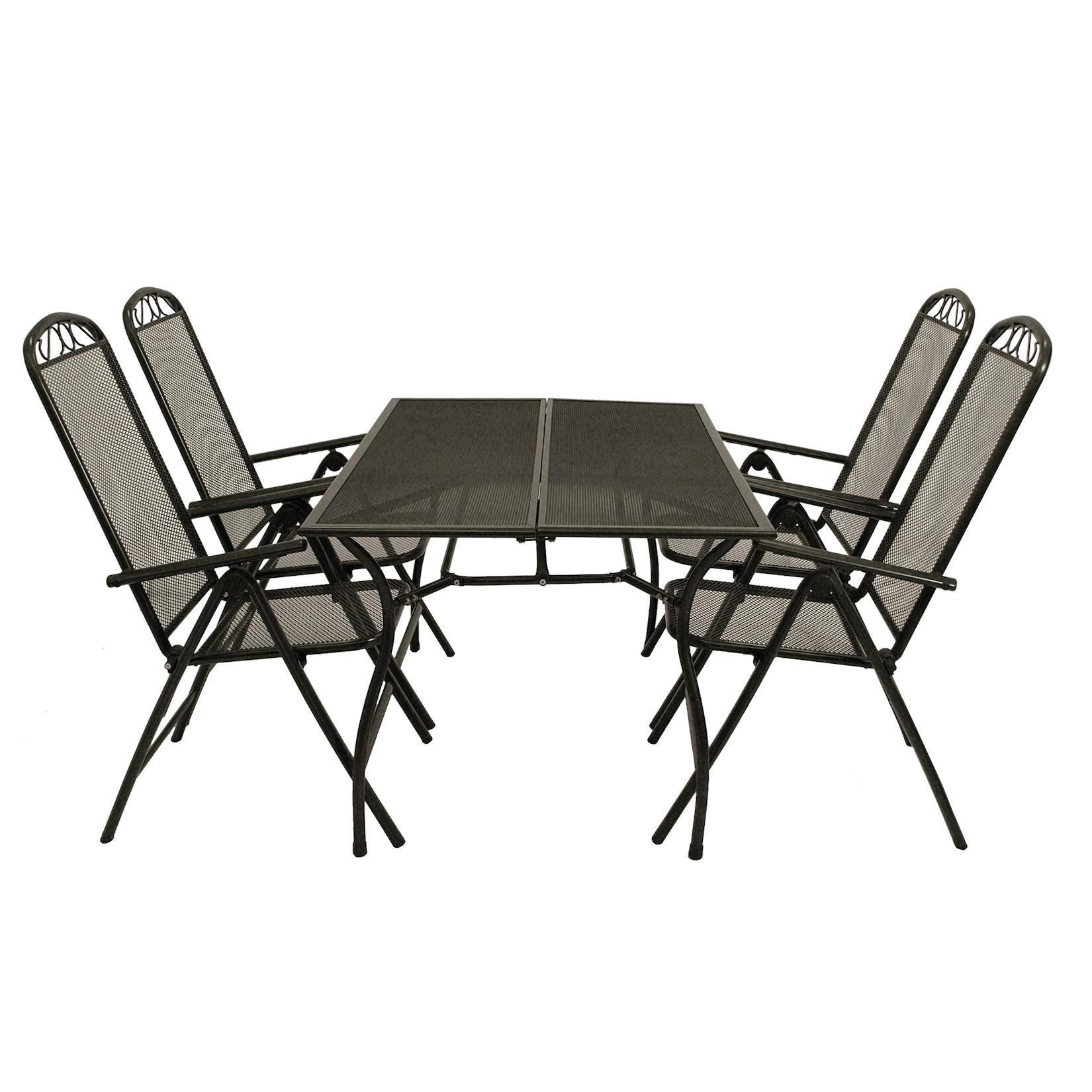 Garnitur CLASSIC 5-teilig, Streckmetall anthrazit