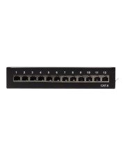 LogiLink Patch Panel geeignet für Wandmontage RJ-45 X 12 Schwarz RAL 9005 (NP0017)