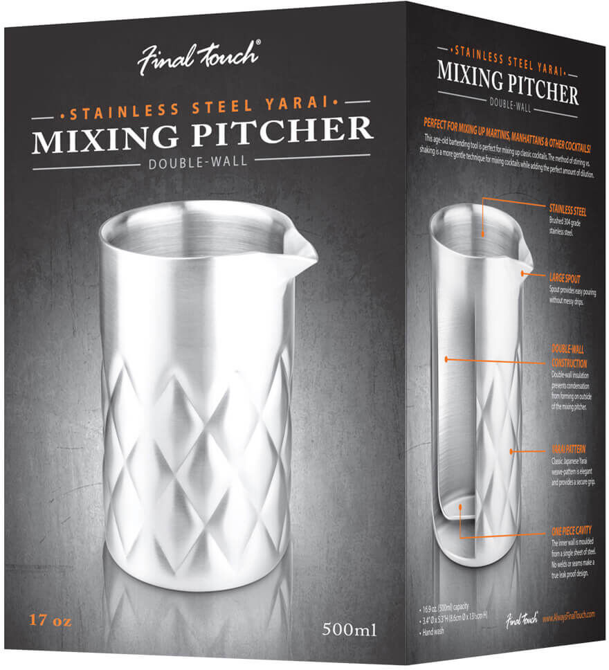 Final Touch Stainless Steel Yarai Mixing Picther