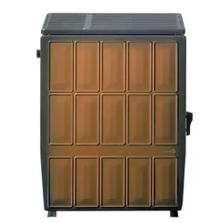 Wamsler  Dauerbrandofen  Typ10962-KS  Anschluss  hinten  mitte  Kacheldesign  HxBxT  73x55,6x35cm  (6  kW)