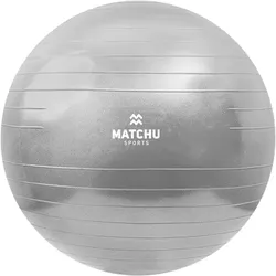 Matchu Sports Gymnastikball 75 CM - Grau - Ø 75cm - Anti-Burst-Material