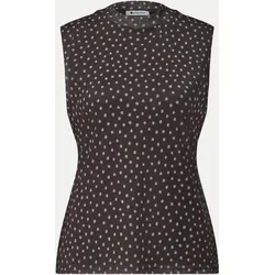 Turtle Neck Top aus Mesh Schwarz 38