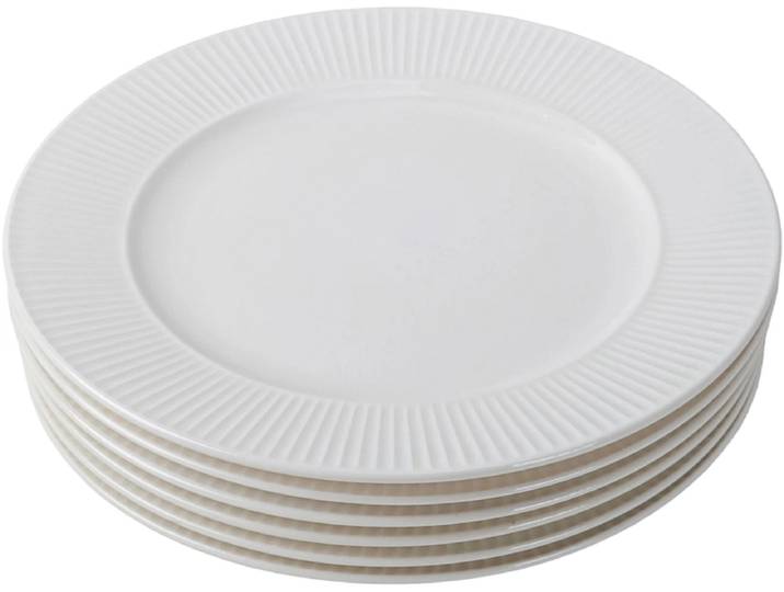 Grosser Teller BLANCO Porzellan 6-teilig 6 Personen