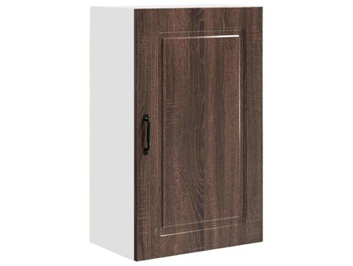 Küchen-Wandschrank 50 x 31 x 80 cm Kalmar Braun Eichen-Optik Holzwerkstoff Holzwerkstoff Braun Eichen-Optik, 3 Regalböden und 1 Tür, 60 kg Belastbarkeit, für kleine Küchen und Arbeitsbereiche