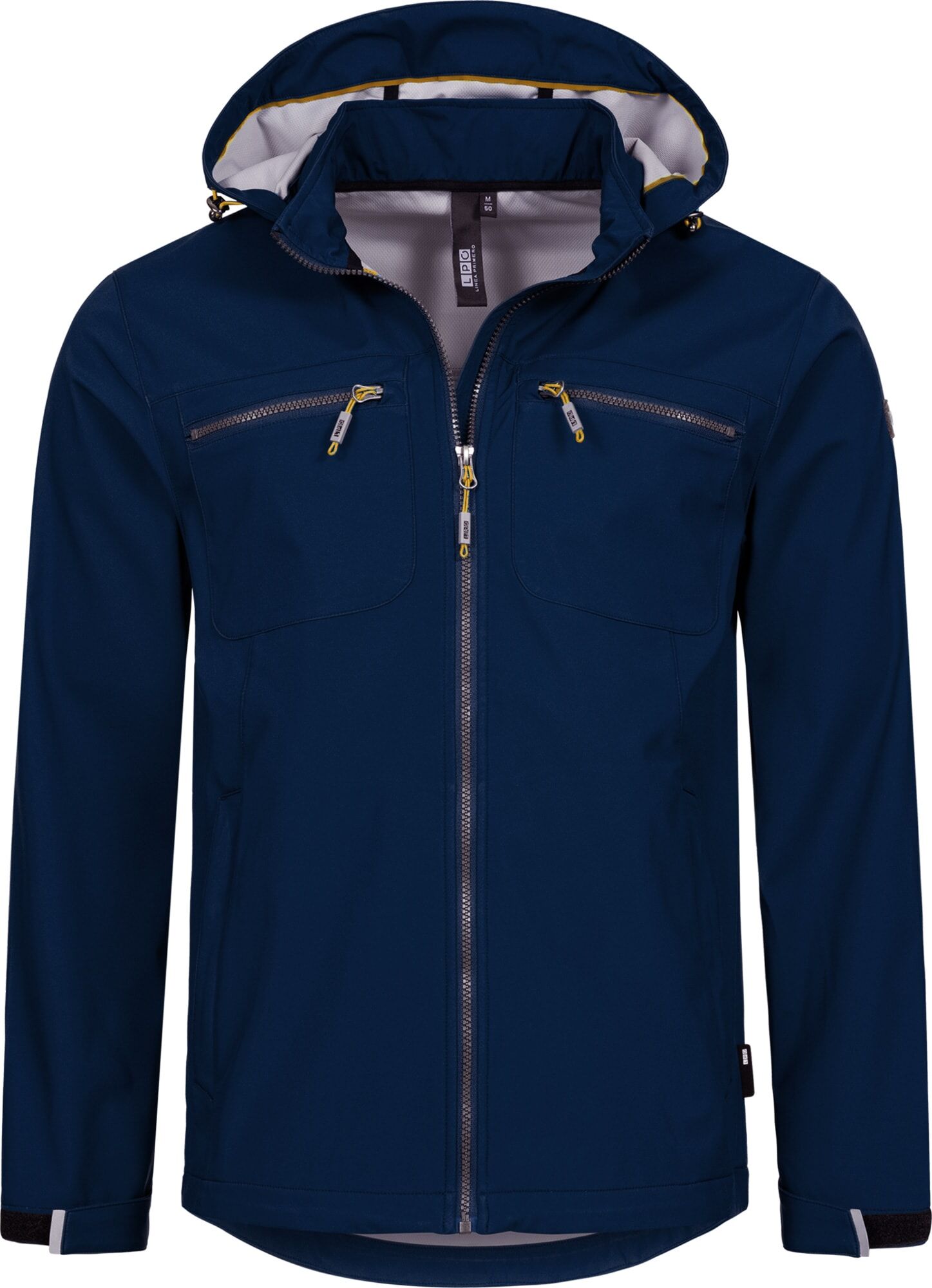 Softshelljacke LPO "LAC SIMARD NEW II Men", Herren, Gr. 3XL, blau (navy), Softshell, 96% Polyester, 4% Elasthan, bequem hüftbedeckend, verstellbar mit verstellbarem Klettverschluss, Jacken Softshelljacke, mit abnehmbarer Kapuze navy 3XL