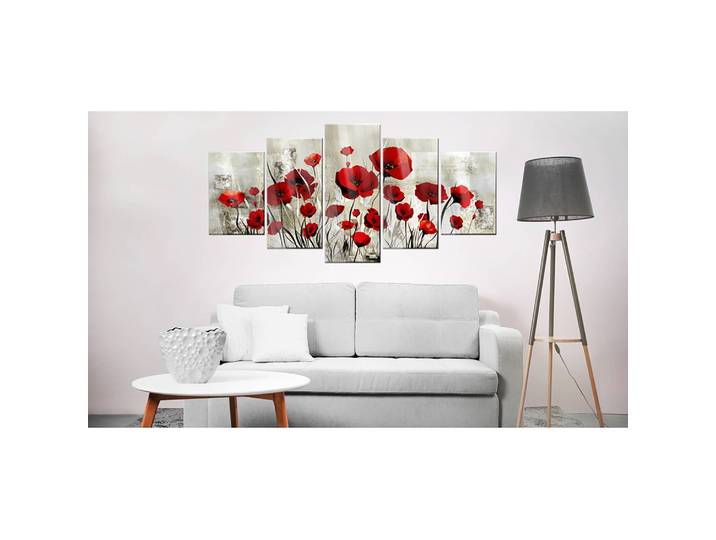 Acrylglasbild Scarlet Cloud Acrylglas Rot/Beige 200 x 100cm
