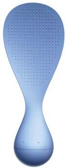 Uplifted Trends Standing Rice Paddle Non Stick Rice Scoop With Weighted Tumbler Base & Heat Resistant Design For Clean Counters blue