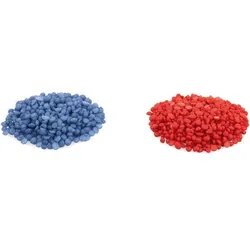 Färbepastillen, blau/rot