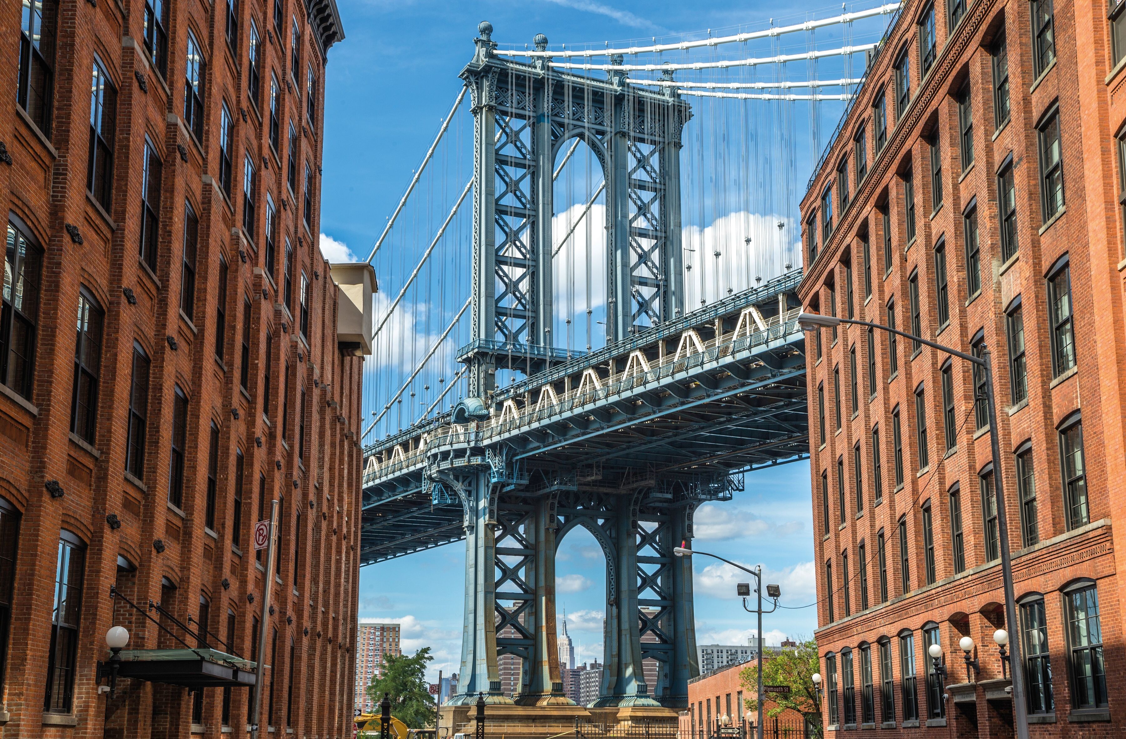 Fototapete PAPERMOON "Brooklyn Dumbo Area", bunt, B:2,5m L:1,86m, Vlies, Tapeten, Fototapete bunt B/L: 2,5m x 1,86m, Bahnen: 5 Stk.