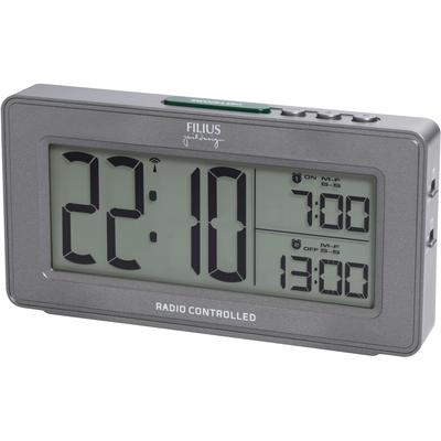 Funkwecker FILIUS ZEITDESIGN "0532-4", grau, Wecker, Funkwecker