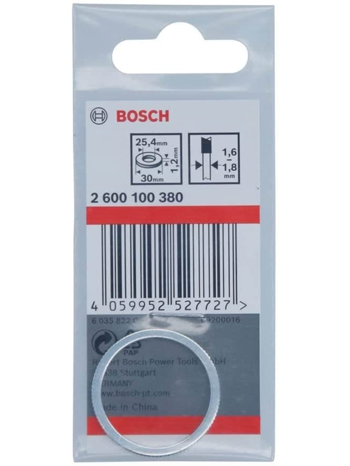 Bosch Reduction Ring for Circular Saw Blades 30 x 25.4 x 1.2 mm