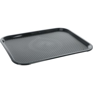 APS Serviertablett Fast Food-Tablett eckig 41x30cm, aus Kunststoff, schwarz