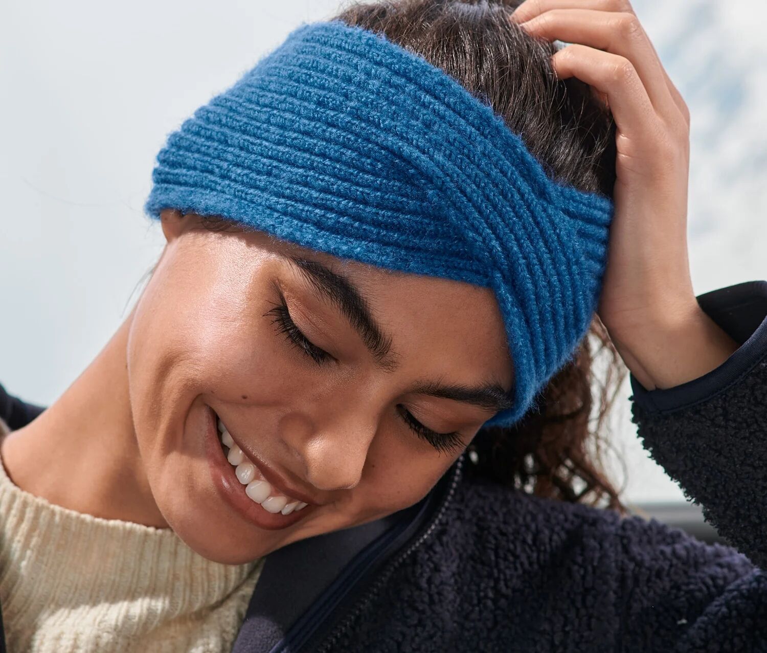 Tchibo - Strick-Stirnband - blau